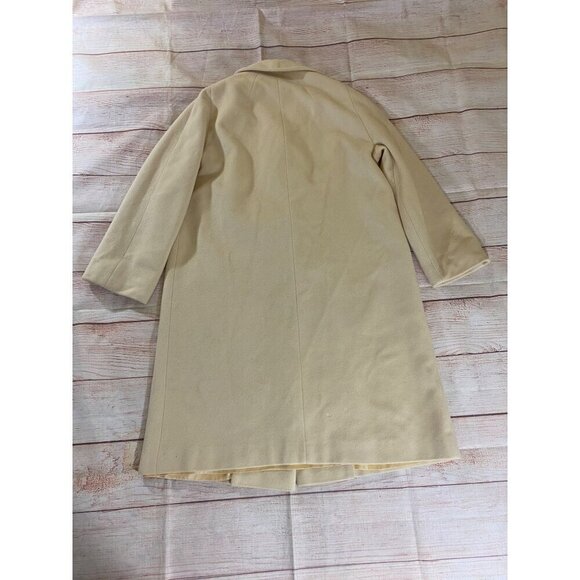 Vintage Cashmere Women's Cream 60's Button Front Coat - L/XL - Picture 15 of 16